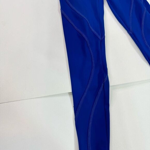 Wilo The Label Leggings Womens Small Blue Solid Mid-Rise Contour Seam New - Picture 2 of 11